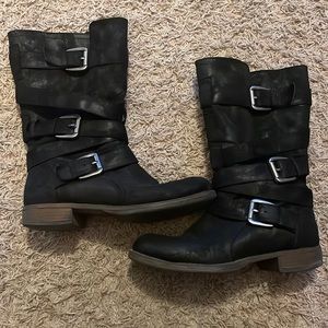 Maurice’s black “faux suede” zip up boots, size 8, super cute and in good shape.